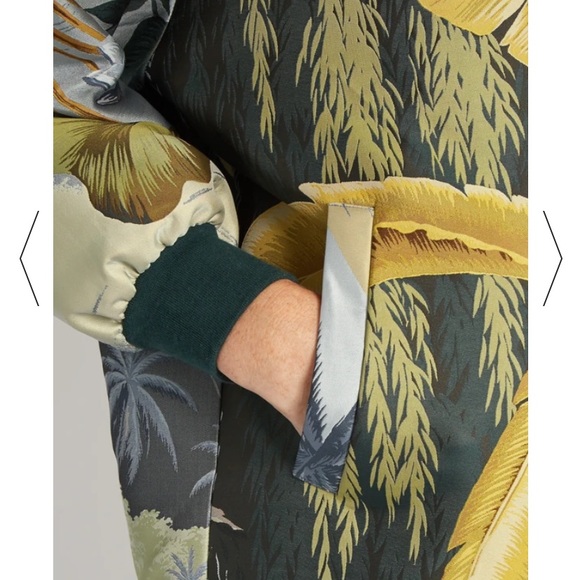 Adam Lippes Eden Print Jacquard Bomber Jacket - Picture 3 of 6